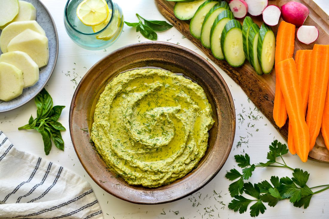 Herb and Olive Oil Hummus Nourishing Meals®